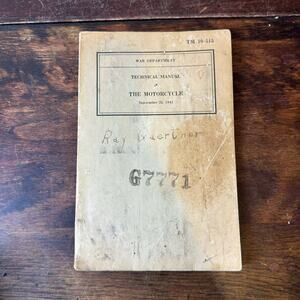 1942 TM 10-515 Motorcyle US Military Manual Harley Davidson Indian motorcycle